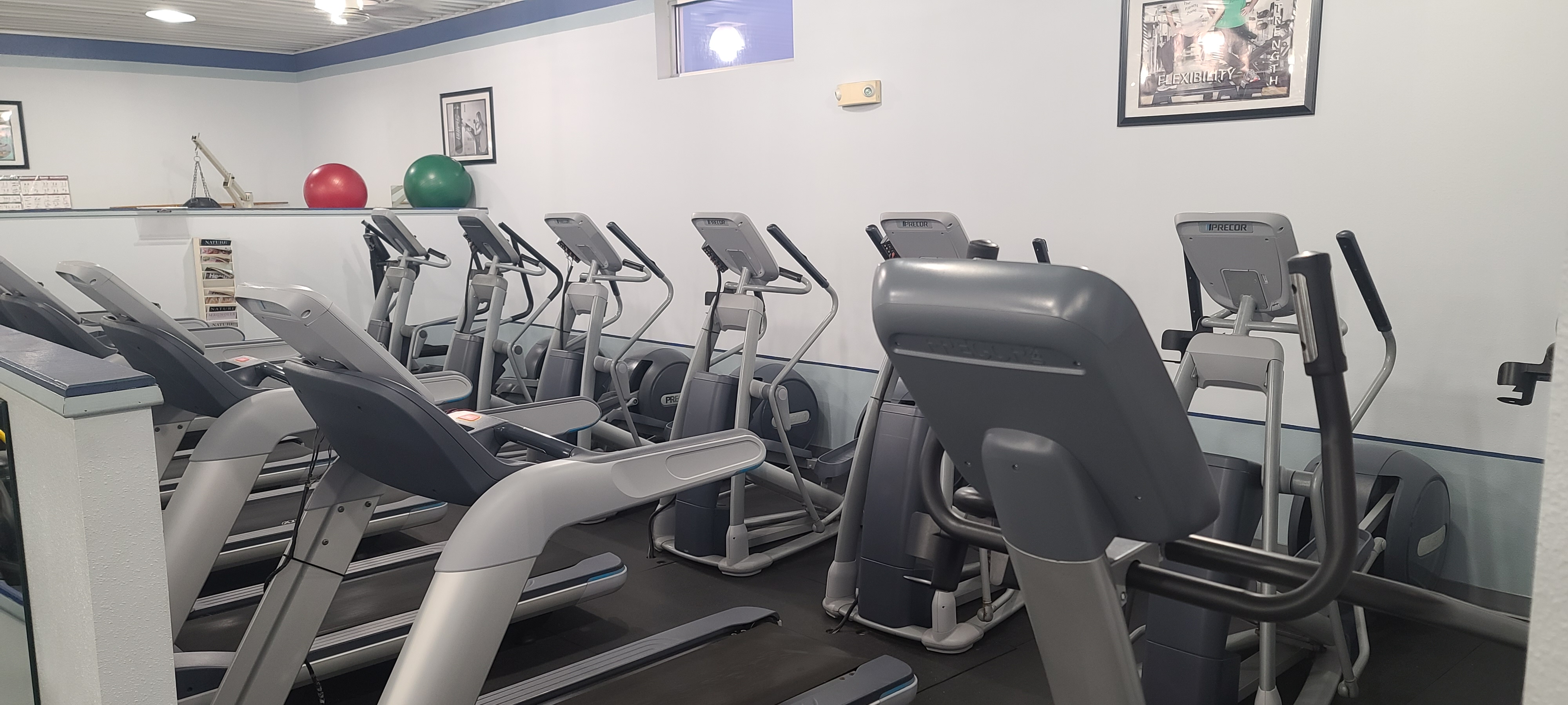 a room of treadmills